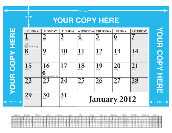 Custom Promotional Desk Pad Calendar